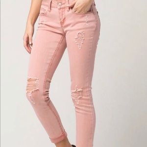 Ripped cuffed jeans size 5